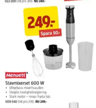 Jula Menuett stavmixer erbjuda