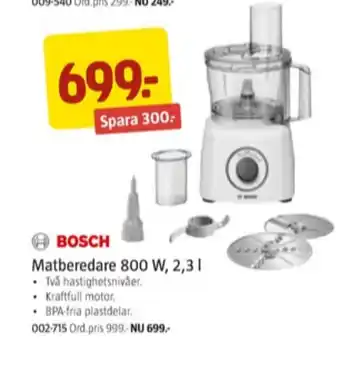 Jula Bosch matberedare erbjuda