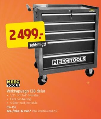 Jula Meec tools verktygsvagn erbjuda