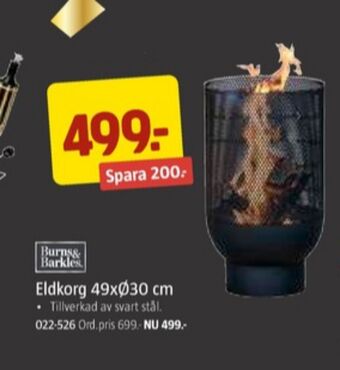 Jula Burns & barkles eldkorg erbjuda