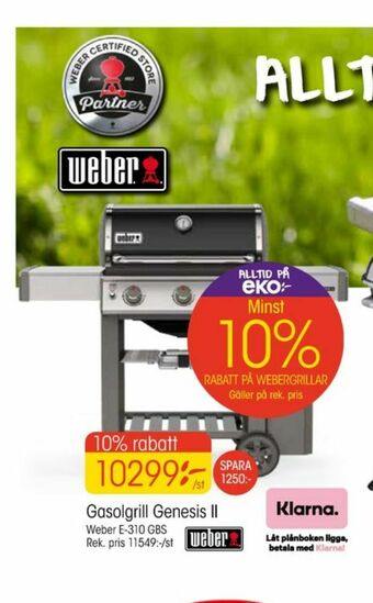 EKO Weber Gasolgrill erbjuda