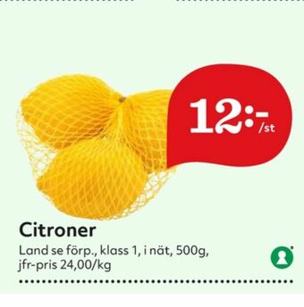 Hemköp Citroner erbjuda