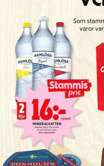 ICA Kvantum Ramlösa Mineralvatten erbjuda