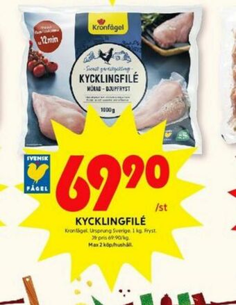 ICA Kvantum Kronfågel Kycklingfilé erbjuda