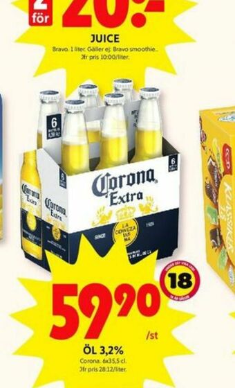 ICA Kvantum Corona Extra Specialöl erbjuda