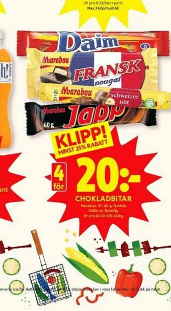 ICA Kvantum Marabou Chokladbar erbjuda