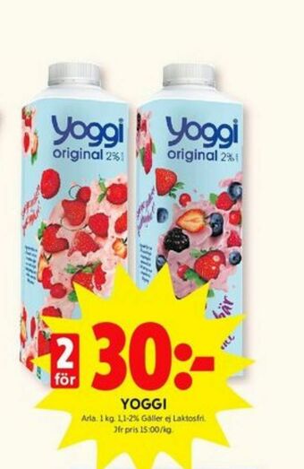 ICA Kvantum Yoggi Yoghurt erbjuda