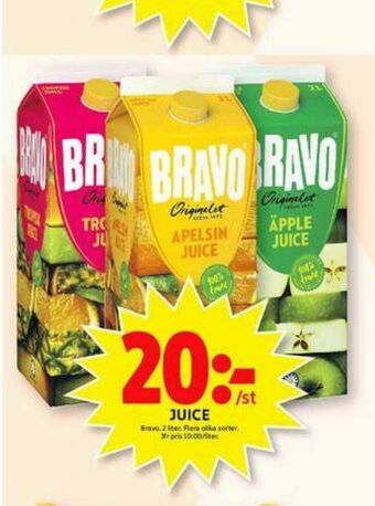ICA Maxi Bravo Juice erbjuda