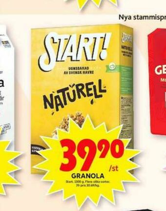 ICA Maxi Start! Granola erbjuda