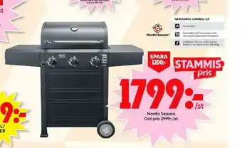ICA Maxi Nordic Season Gasolgrill erbjuda
