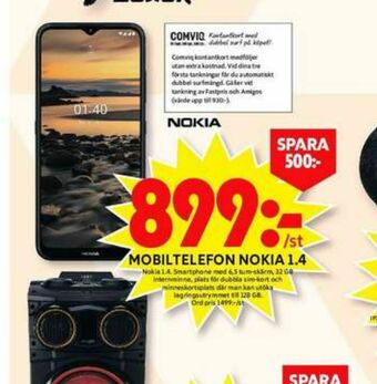 ICA Maxi Nokia 1.4 Mobiltelefon erbjuda