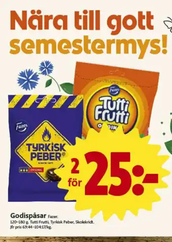 ICA Nära Turkisk Peppar Godispåsar erbjuda