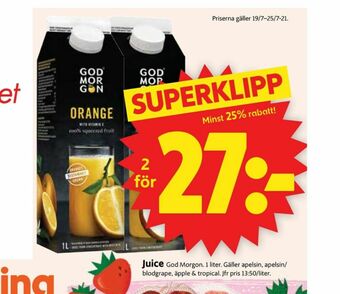 ICA Supermarket God Morgon Juice erbjuda