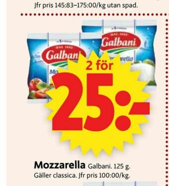 ICA Supermarket Galbani Mozzarella erbjuda