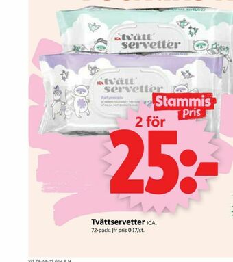 ICA Supermarket ICA Tvättservetter erbjuda