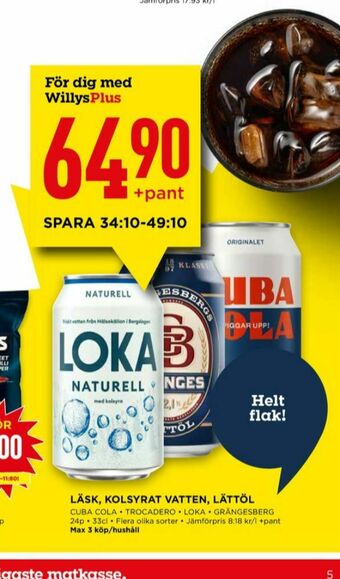 Willys Grängesberg Öl erbjuda
