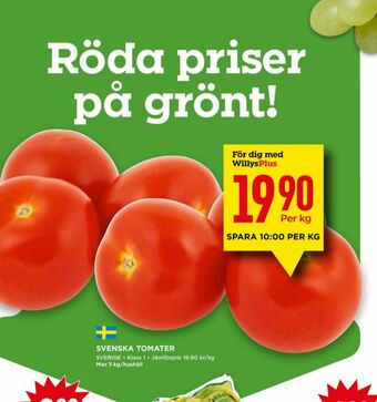Willys Tomater erbjuda