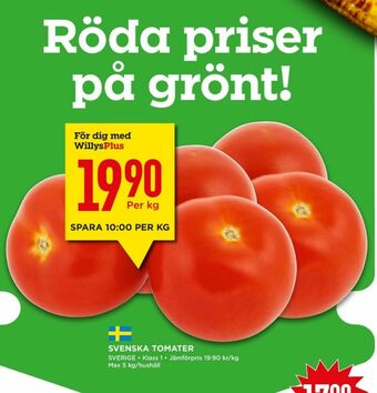 Willys Tomater erbjuda