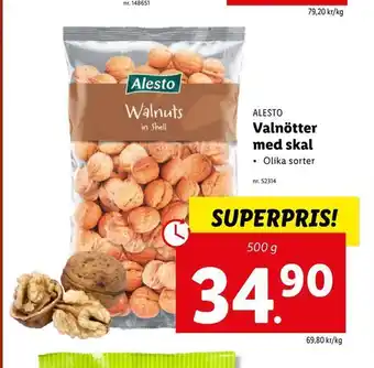 Lidl Valnötter med skal erbjuda