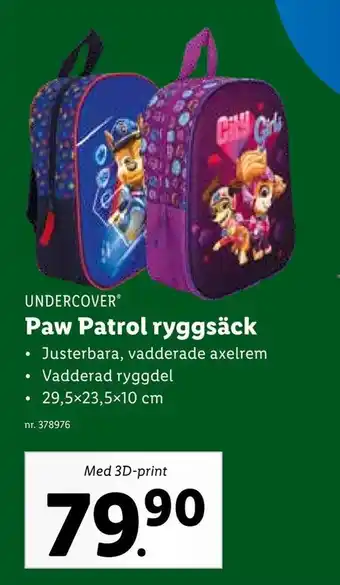 Paw patrol ryggsäck