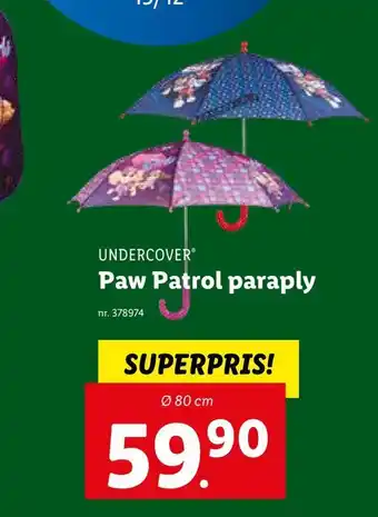 Lidl Paw patrol paraply erbjuda