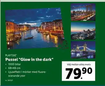 Lidl Pussel "glow in the dark" erbjuda