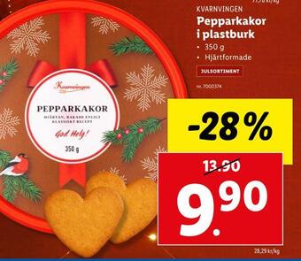 Lidl Pepparkakor i plastburk erbjuda