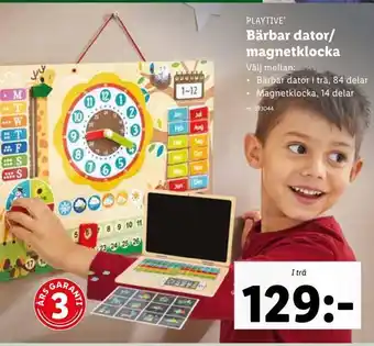 Bärbar dator/ magnetklocka