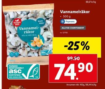 Lidl Vannameiräkor erbjuda