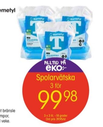 EKO Kemetyl spolarvätska erbjuda