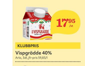 Hemköp Arla vispgrädde erbjuda