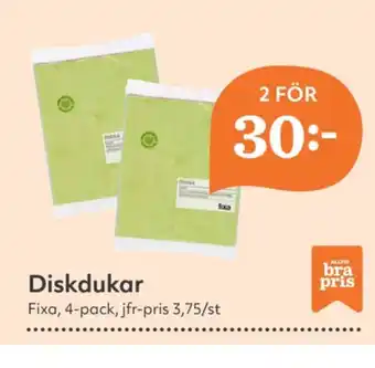 Hemköp Fixa diskdukar erbjuda