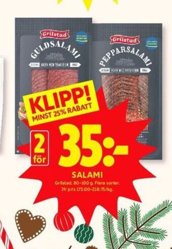 ICA Kvantum Grilstad salami erbjuda
