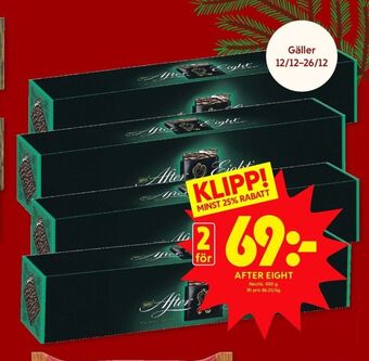 ICA Kvantum After eight chokladask erbjuda