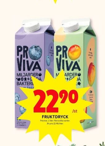 ICA Kvantum Proviva fruktdryck erbjuda