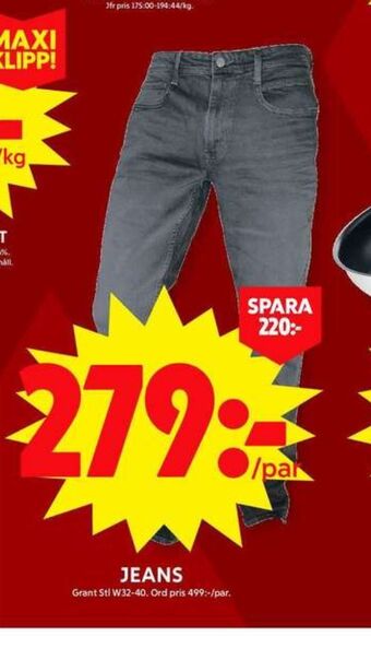 ICA Maxi Grant jeans erbjuda