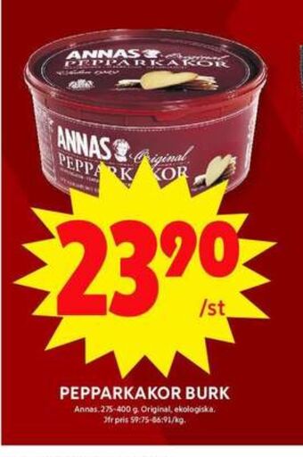 ICA Maxi Annas pepparkakor erbjuda