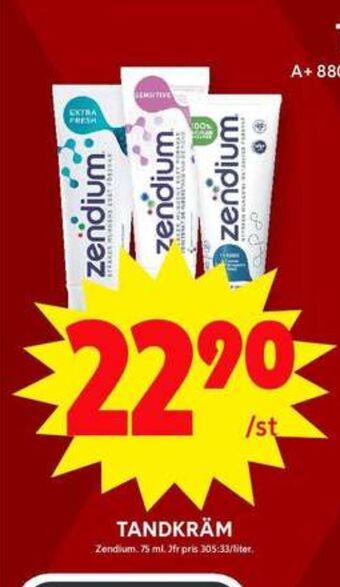 ICA Maxi Zendium tandkräm erbjuda