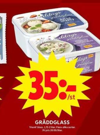 ICA Maxi Triumf gräddglass erbjuda