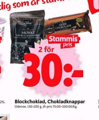 Odense blockchoklad mörk