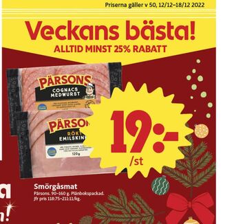ICA Nära Pärsons skinka erbjuda
