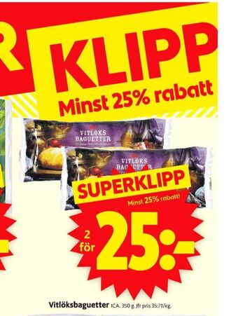 ICA Supermarket Ica baguetter erbjuda