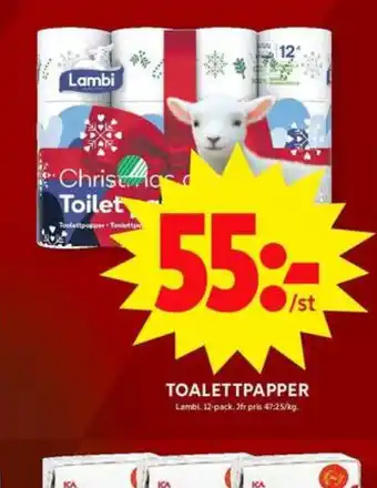 ICA Maxi Decorated toalettpapper erbjuda