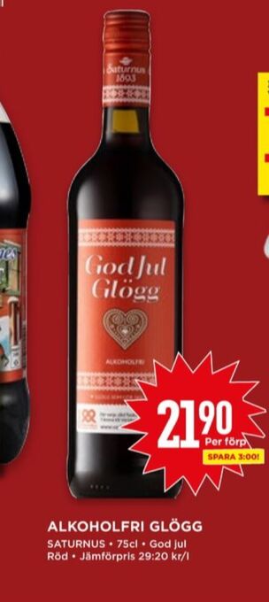 Willys Saturnus glögg erbjuda