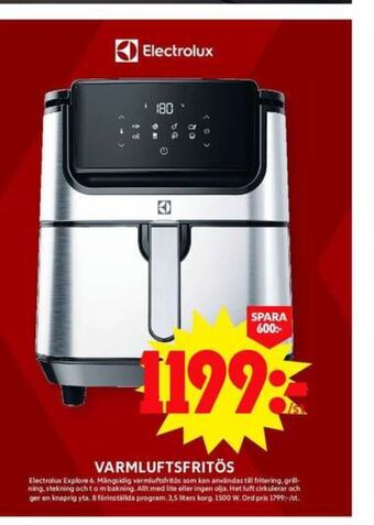 ICA Maxi Electrolux fritös erbjuda