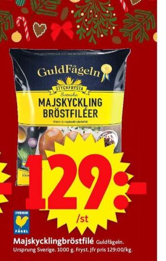 ICA Supermarket Guldfågeln kycklingbröstfilé erbjuda