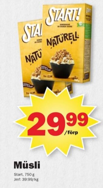 Pekås Start! granola erbjuda