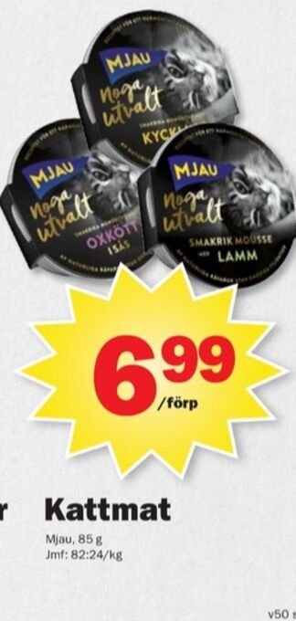 Pekås Mjau kattmat erbjuda