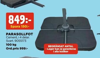 Jem&Fix Parasollfot erbjuda