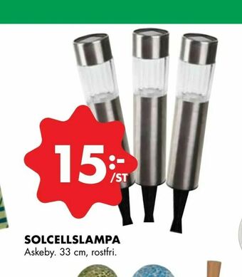 ÖoB Solcellslampa erbjuda
